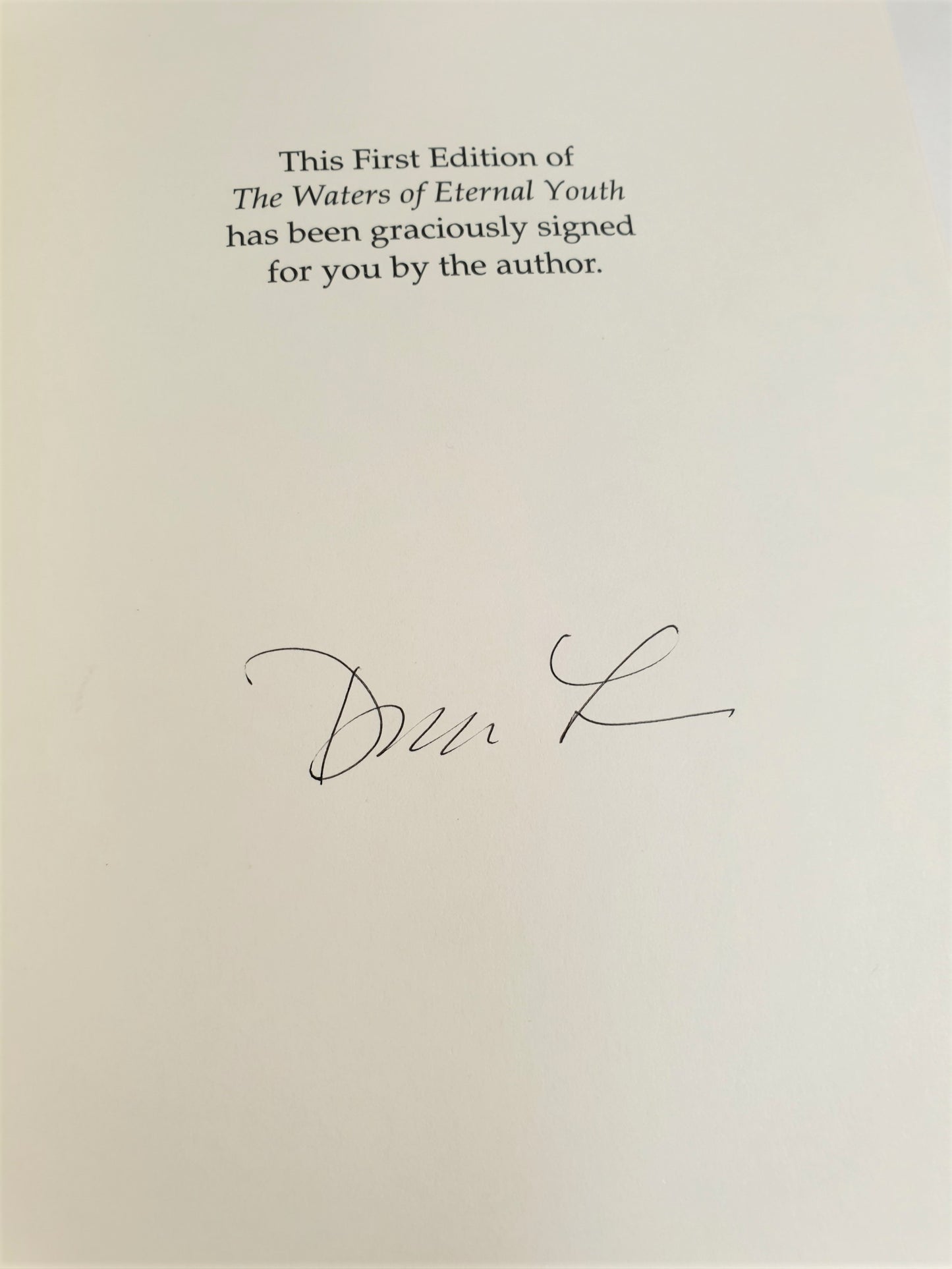 Leon, Donna - The Waters of Eternal Youth (Signed)