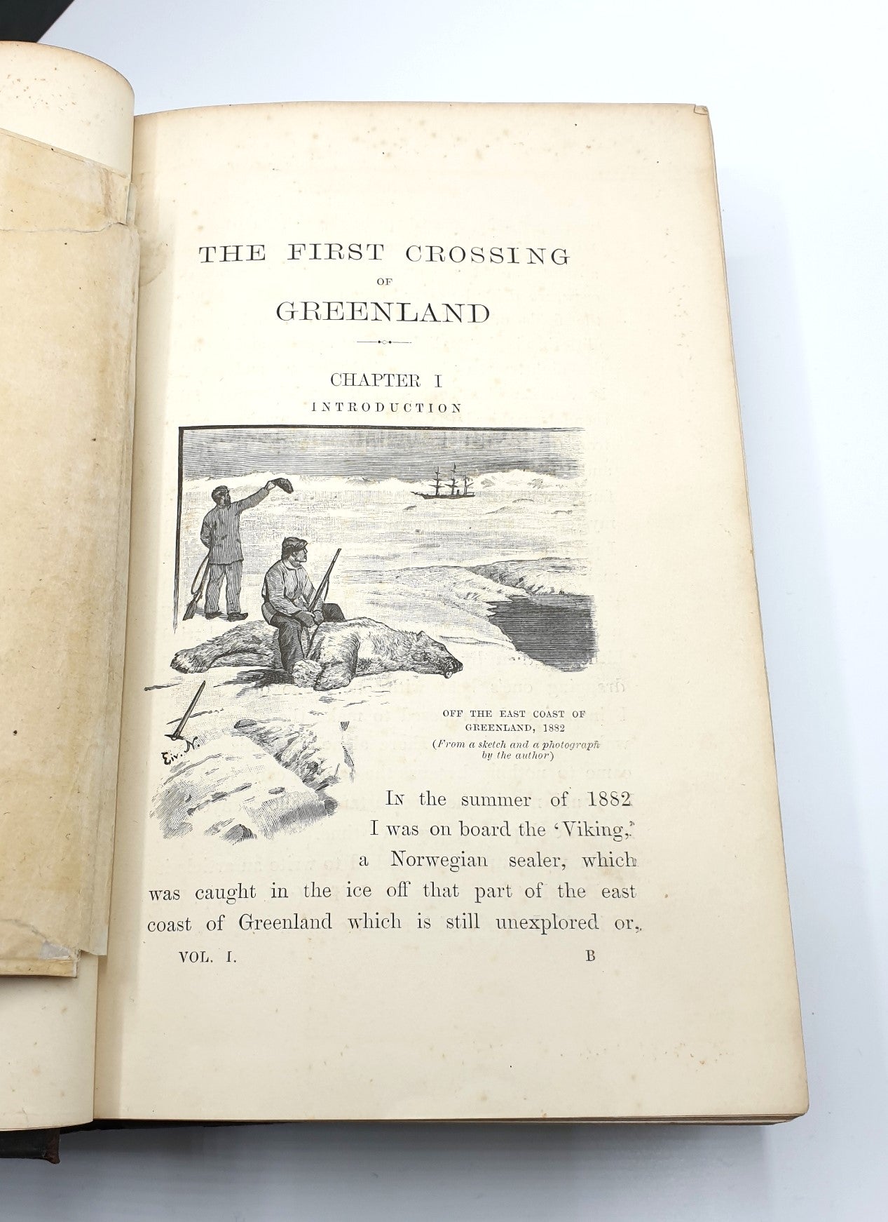 Nansen, Fridtjof - 'The First Crossing of Greenland' (First English Edition)