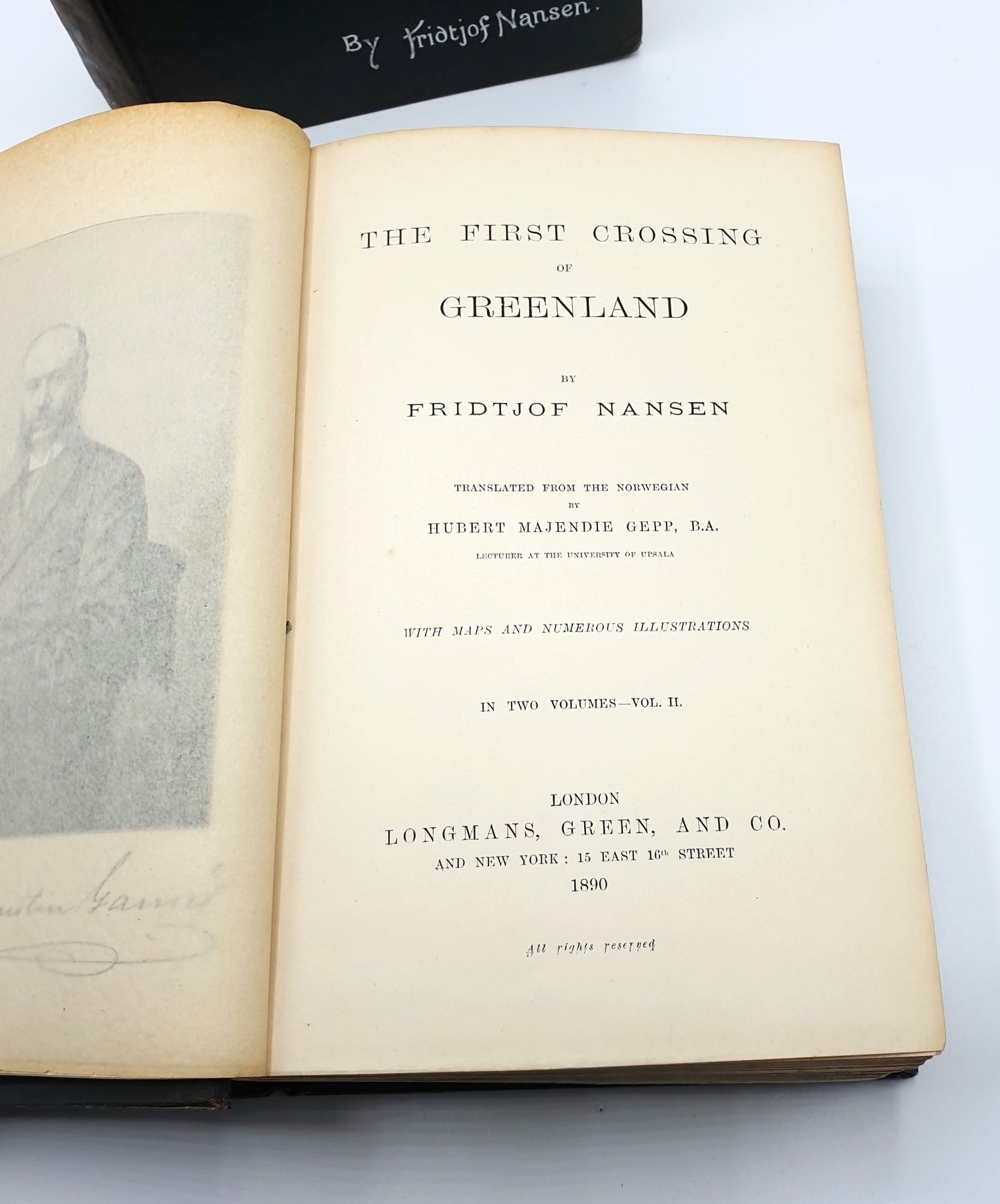 Nansen, Fridtjof - 'The First Crossing of Greenland' (First English Edition)