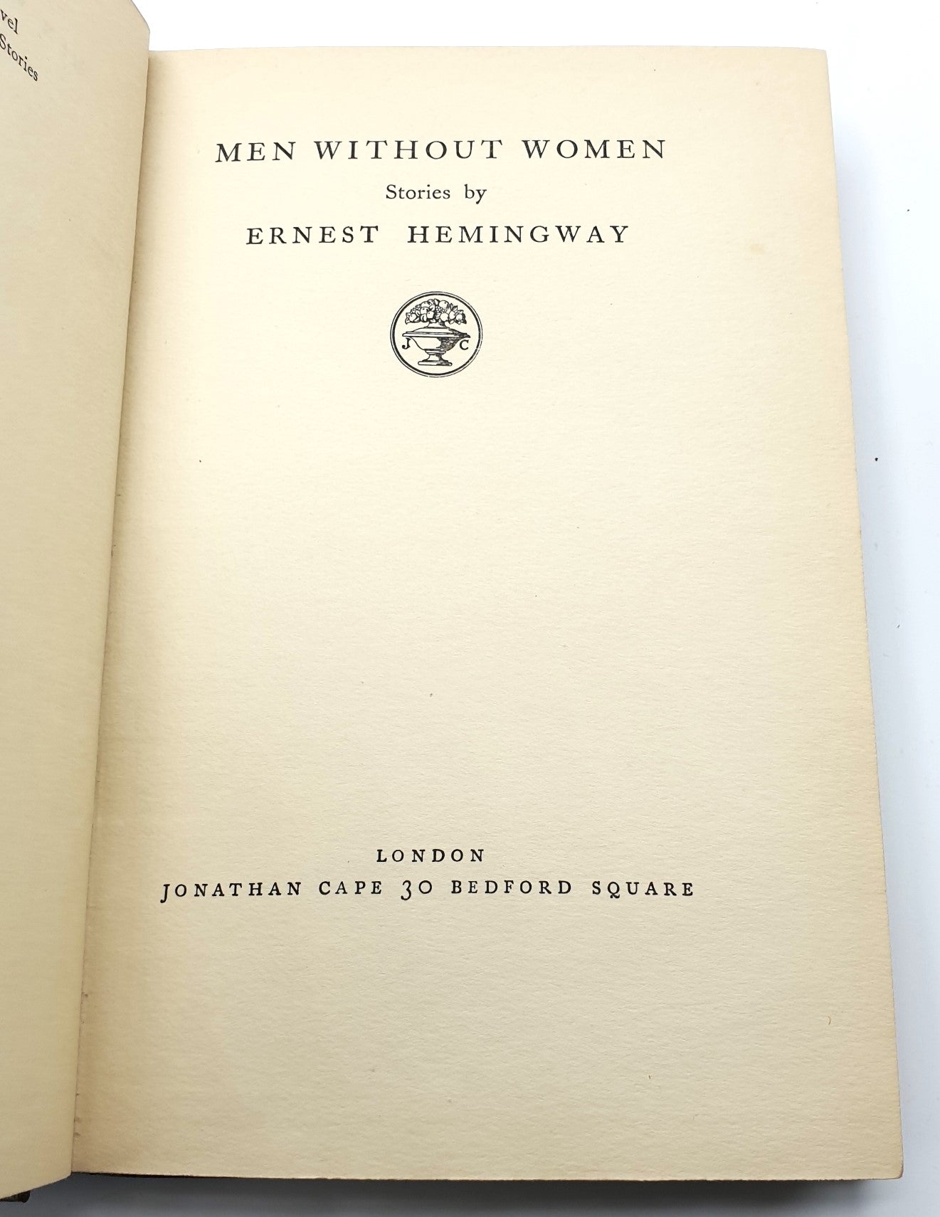 Hemingway, Ernest - 'Men Without Women' (First UK edition)