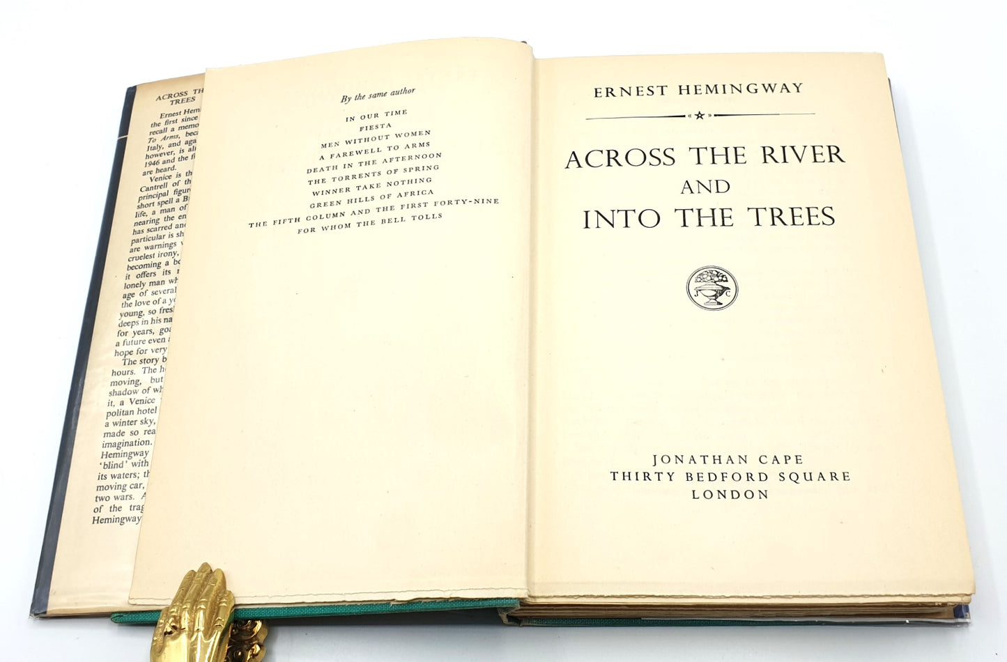 Hemingway, Ernest - 'Across The River And Into The Trees' (First UK Edition)