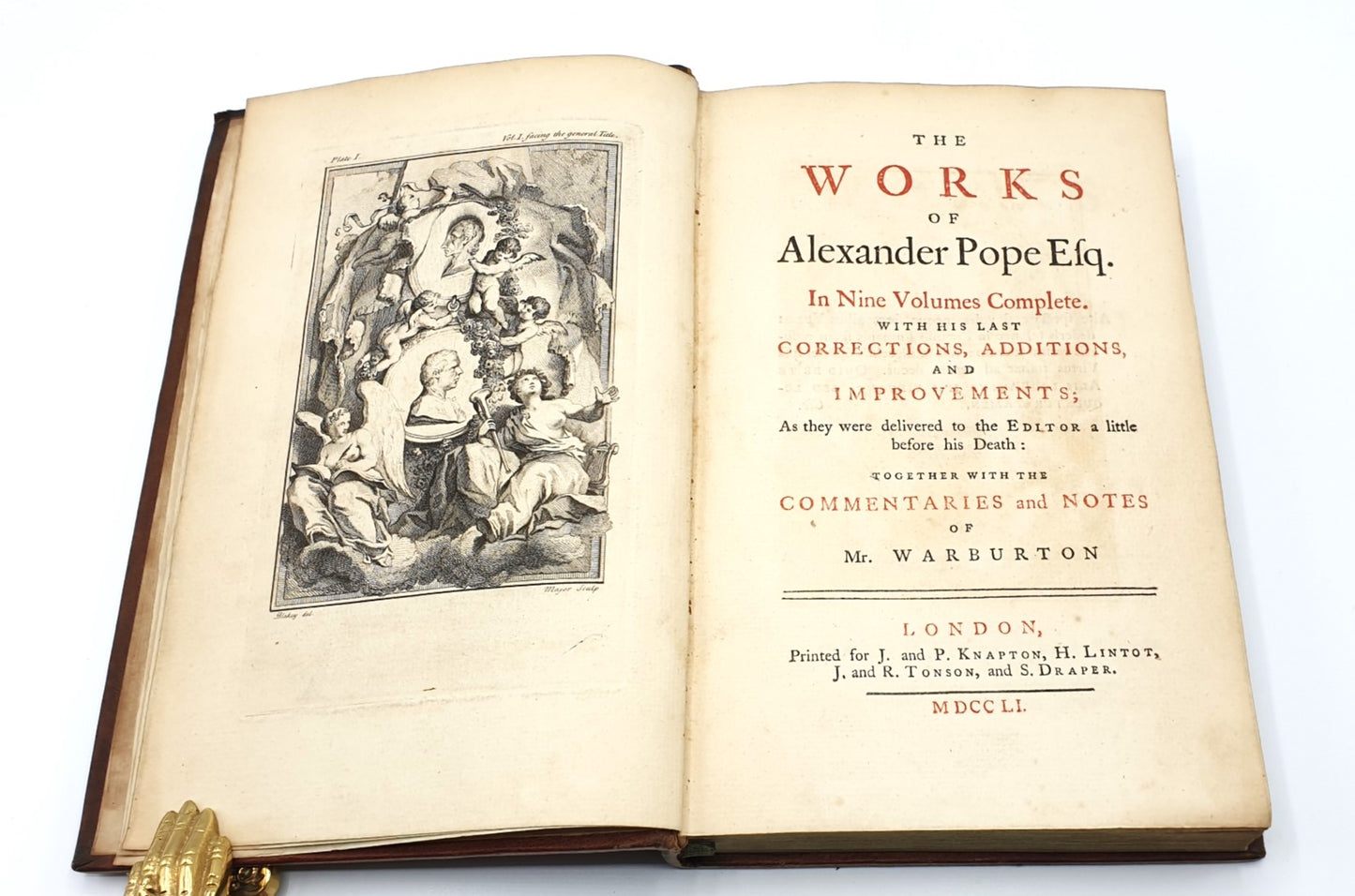 Pope, Alexander - 'The Works of Alexander Pope Esq.' (in 9 Vol.)