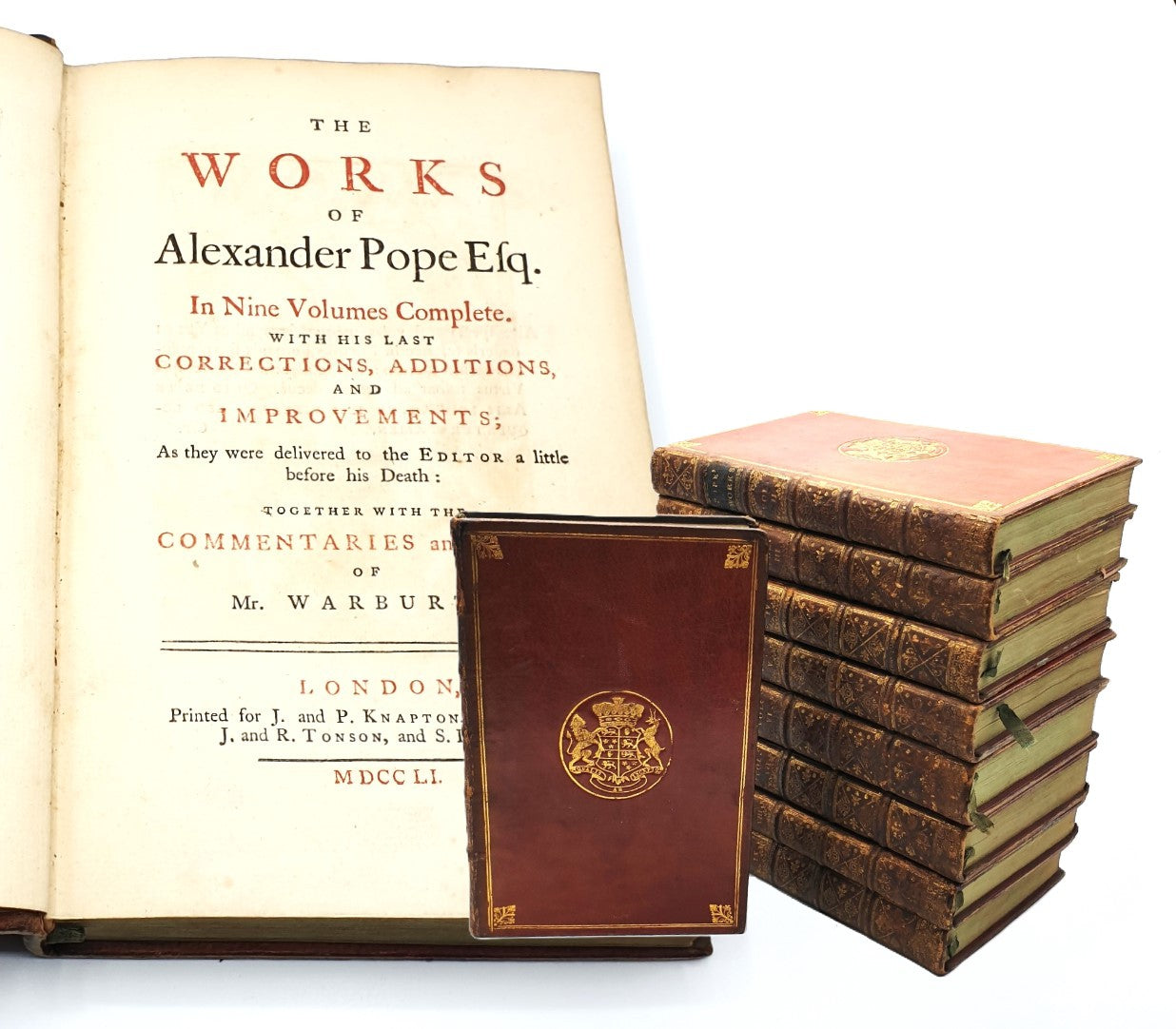 Pope, Alexander - 'The Works of Alexander Pope Esq.' (in 9 Vol.)